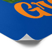 Blue Orange Graduate Foto Arch Graduation Party Poster (Ecke)