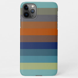 Blue, orange, green, and gray stripes iPhone 11Pro max hülle