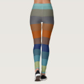 Blue, orange, green, and gray stripes leggings (Rückseite)