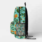 Blue Orange Green Wildblume Boho Elegante Spring Bedruckter Rucksack (Rechts)