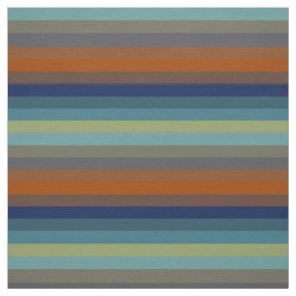 Blue, orange, green, yellow and gray stripes stoff