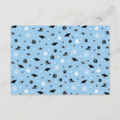 Blue Orange Halloween Spooky Boo Diaper Raffle Begleitkarte (Rückseite)