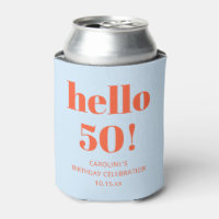 Blue Orange Hello 50 50. Geburtstagsfeier-Mitgebri
