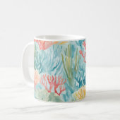 Blue Orange Korallenriff Beach Coastal Ocean Kaffeetasse (Vorderseite Links)