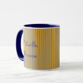 Blue Orange P-Vegas Platteville Wisconsin Tasse (Vorderseite Links)