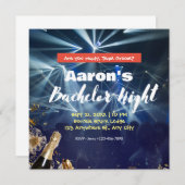 Blue Orange Party Zimmer Bachelor Nachteinladung Einladung (Vorne/Hinten)