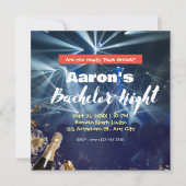 Blue Orange Party Zimmer Bachelor Nachteinladung Einladung (Vorderseite)