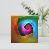 Blue Orange Pink Modernes Abstraktes Kunstmuster # (Stehend Vorderseite)