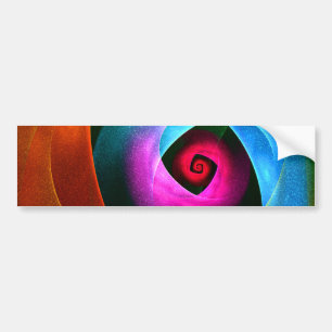 Blue Orange Pink Modernes Abstraktes Kunstmuster # Autoaufkleber