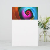 Blue Orange Pink Modernes Abstraktes Kunstmuster # Briefpapier (Stehend Vorderseite)