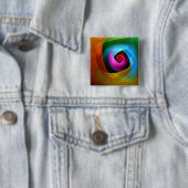 Blue Orange Pink Modernes Abstraktes Kunstmuster # Button (Beispiel)