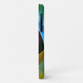 Blue Orange Pink Modernes Abstraktes Kunstmuster # Case-Mate iPhone Hülle (Hinten/Links)