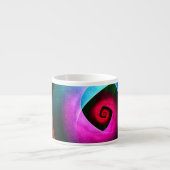 Blue Orange Pink Modernes Abstraktes Kunstmuster # Espressotasse (Vorderseite)