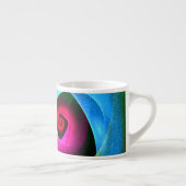 Blue Orange Pink Modernes Abstraktes Kunstmuster # Espressotasse (Rechts)