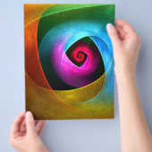 Blue Orange Pink Modernes Abstraktes Kunstmuster # Flyer (Hand)