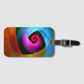 Blue Orange Pink Modernes Abstraktes Kunstmuster # Gepäckanhänger (Vorderseite (Horizontal))