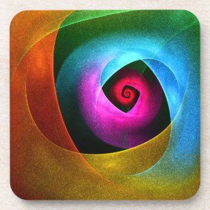 Blue Orange Pink Modernes Abstraktes Kunstmuster # Getränkeuntersetzer