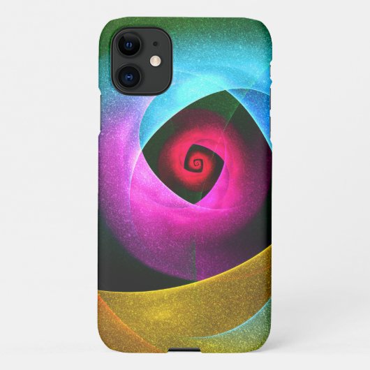 Blue Orange Pink Modernes Abstraktes Kunstmuster # iPhone Hülle (Rückseite)