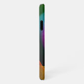 Blue Orange Pink Modernes Abstraktes Kunstmuster # iPhone Hülle (Rechte Seite)