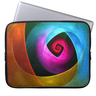 Blue Orange Pink Modernes Abstraktes Kunstmuster # Laptopschutzhülle