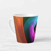 Blue Orange Pink Modernes Abstraktes Kunstmuster # Milchtasse (Linke Ecke)