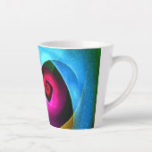 Blue Orange Pink Modernes Abstraktes Kunstmuster # Milchtasse (Rechts)