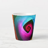 Blue Orange Pink Modernes Abstraktes Kunstmuster # Milchtasse (Vorderseite)