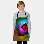 Blue Orange Pink Modernes Abstraktes Kunstmuster # Schürze (Getragen)