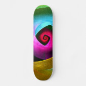 Blue Orange Pink Modernes Abstraktes Kunstmuster # Skateboard (Vorderseite)