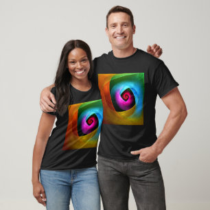 Blue Orange Pink Modernes Abstraktes Kunstmuster # T-Shirt