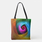 Blue Orange Pink Modernes Abstraktes Kunstmuster # Tasche (Rückseite)