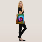 Blue Orange Pink Modernes Abstraktes Kunstmuster # Tasche (Am Model)