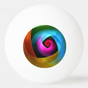 Blue Orange Pink Modernes Abstraktes Kunstmuster # Tischtennisball