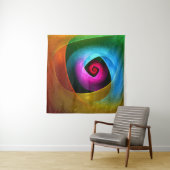 Blue Orange Pink Modernes Abstraktes Kunstmuster # Wandteppich (Beispiel)