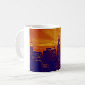 Blue Orange Pop Art New York City Kaffeetasse (Vorderseite Links)