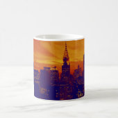 Blue Orange Pop Art New York City Kaffeetasse (Mittel)