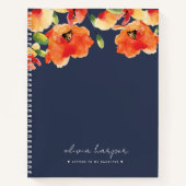 Blue Orange Poppy Letters to Daughter Journal Notizblock (Vorderseite)