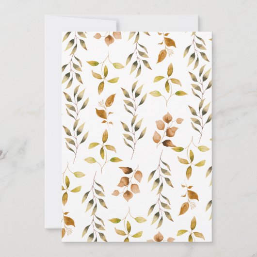 Blue Orange Pumpkin Truck Foliage Baby Dusche Einladung (Rückseite)