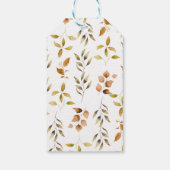 Blue Orange Pumpkin Truck Foliage Baby Dusche Geschenkanhänger (Rückseite)