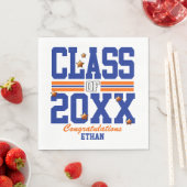 Blue|Orange Schließ Class Year Serviette (Beispiel)