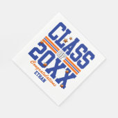 Blue|Orange Schließ Class Year Serviette (Ecke)