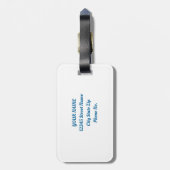 Blue Orange Summer Japanese Koi Fisch Gepäckanhänger (Rückseite vertikal)