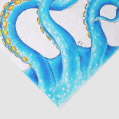 Blue Orange Tentacles Tinte Seidenpapier (Ausschnitt)