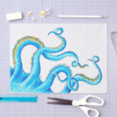 Blue Orange Tentacles Tinte Seidenpapier (Handwerk)