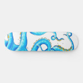 Blue Orange Tentacles Tinte Skateboard (Horizontal)