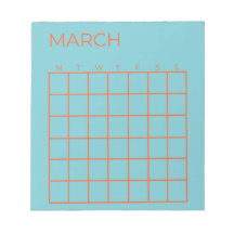 Blue Orange Tosca März Undated Calendar Plane