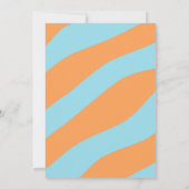 Blue Orange Train Geburtstagsparty Einladung (Rückseite)