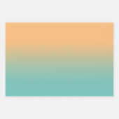 Blue Orange und Light Aquamarin Ombre Mix Geschenkpapier Set (Vorderseite 3)
