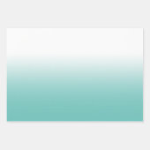 Blue Orange und Light Aquamarin Ombre Mix Geschenkpapier Set (Vorderseite)