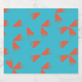 Blue, orange, vibrant, trendy geometric pattern bierflaschenetikett (Einzelnes Label)
